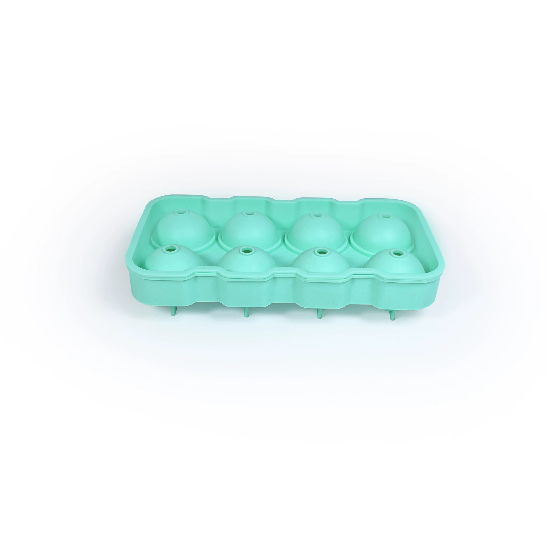 Silicone ice grid 8 consecutive spherical ice grid food grade ice box home ice hockey mold Easy to mold silicone ice grid