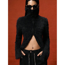 O 39208 Mink Fleece Hooded Cardigan ˮ������ñ�����羳��