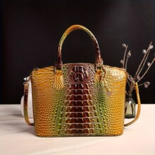 J 23421 Retro Crocodile Print Handbag ����Ů�� ŷ���羳