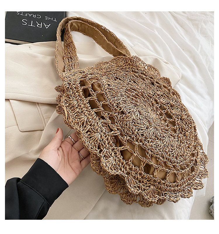 Borsa a tracolla da donna in paglia intrecciata per il mare_voghion.com