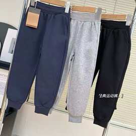 bh7862小北儿童秋季高克重收口运动休闲裤日常上学户外运动百搭
