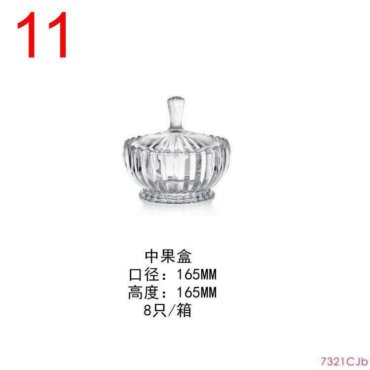 Luz de lujo de cristal plato de fruta KTV Hotel pierna alta grande tazón de fruta seca plato de aperitivos tazón de caramelo Cubo de fruta a rayas