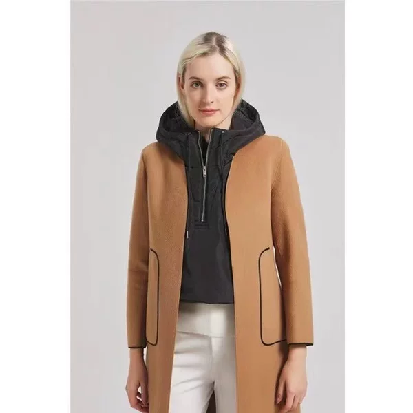 Popular autumn and winter hat: down cotton hooded vest, windproof outdoor cycling cap, paired with a coat, two-piece faux collar hat