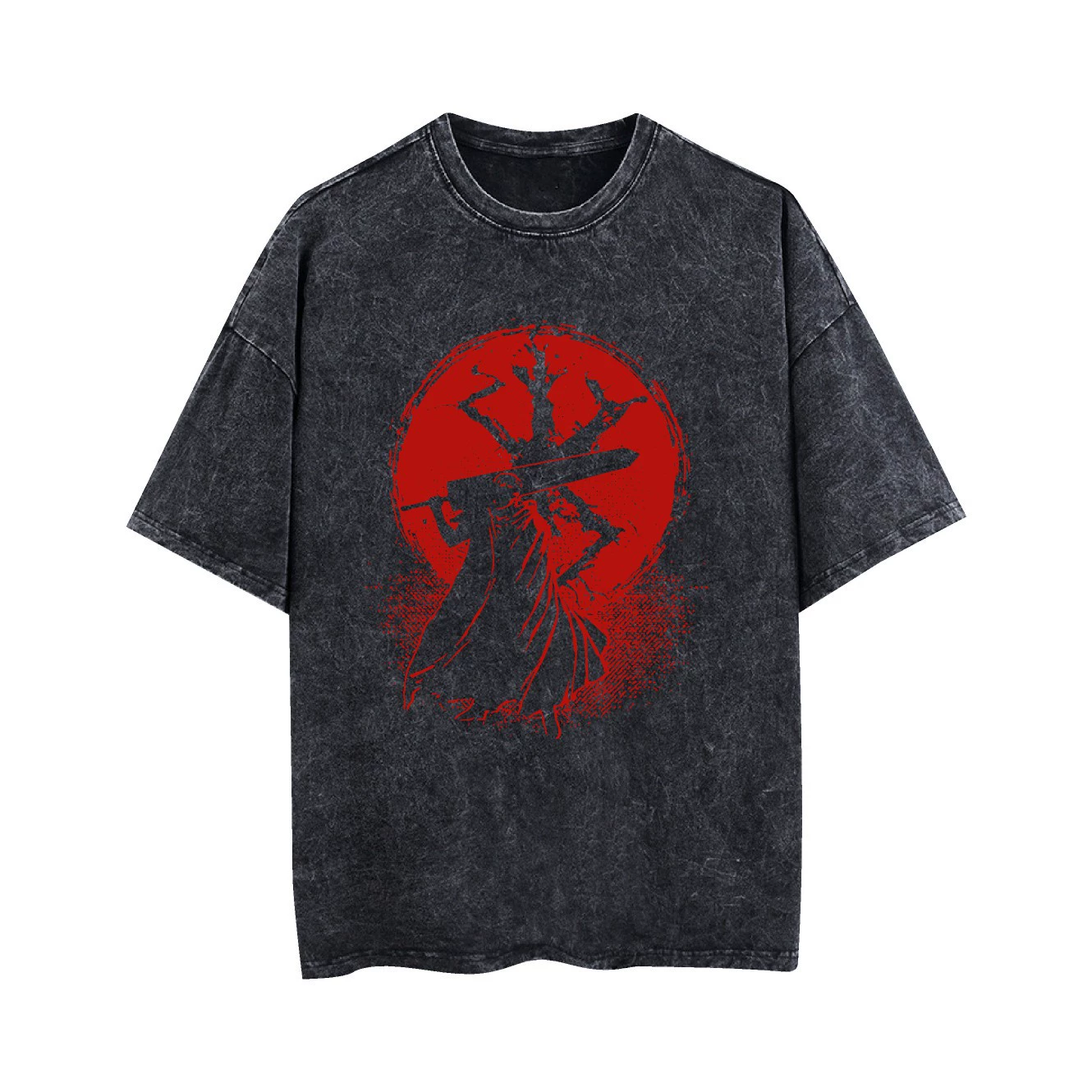 Berserk из чистого хлопка, повседневная свободная футболка с короткими рукавами, Amazon AliExpress, горячая распродажа