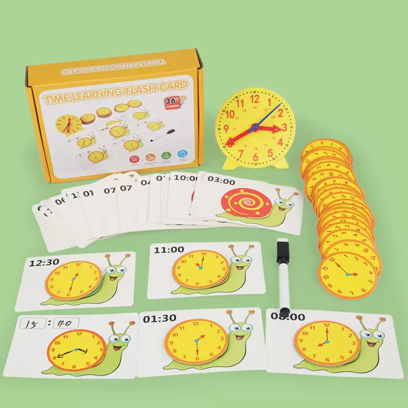 儿童时钟教具小学生时间认知数字时钟模型宝宝智力开发益智玩具