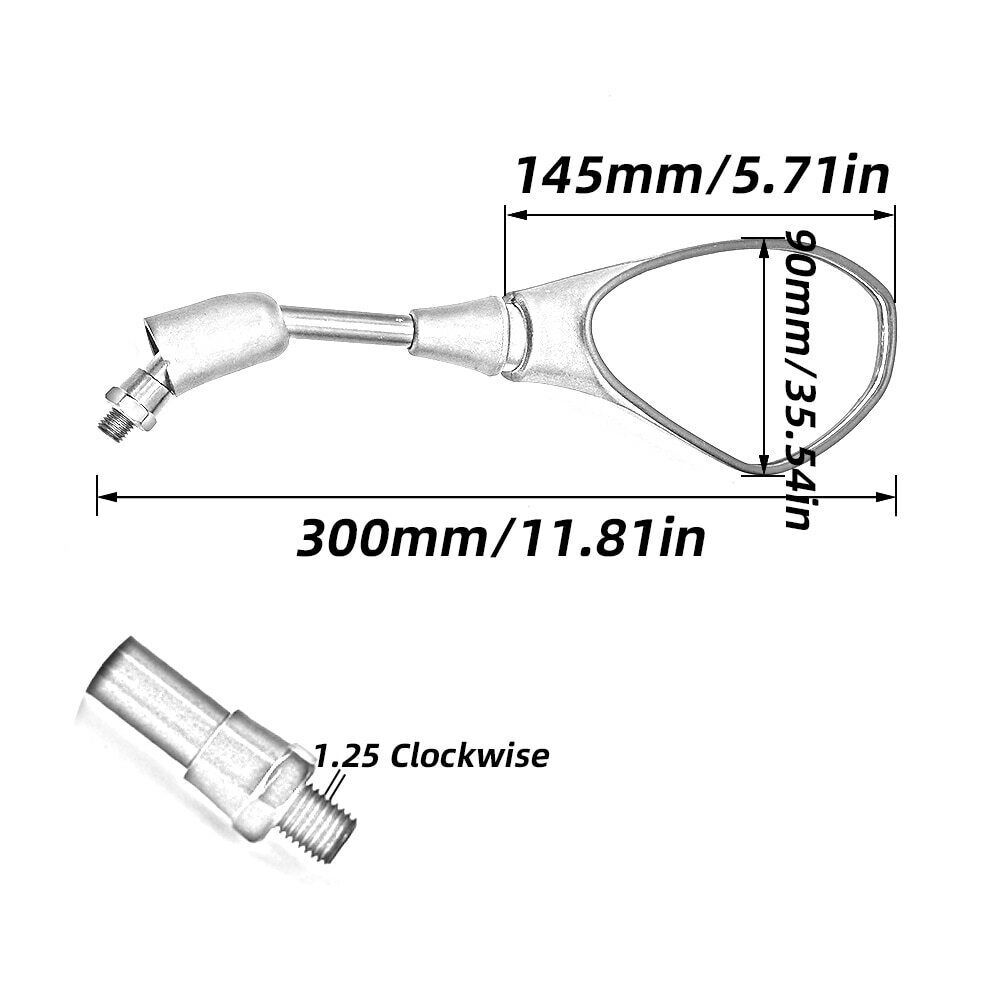 Suitable for motorcycle modified rearview mirror 10MM personalized retro sports car mirror reversing mirror rear mirror