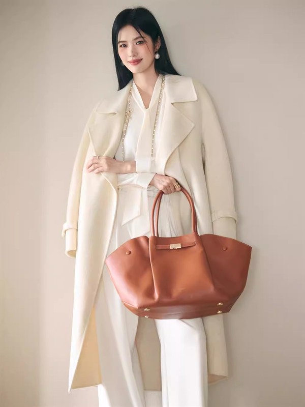 伊*L女装2025秋新品高级重工羊毛大衣翻领毛呢外套女1G9970961|undefined