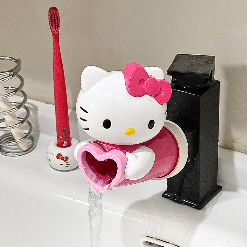Hellokitty Faucet Extender Anti-Splash Kitchen Bathroom Universal Cute Household Sink Extension Hellokitty Faucet Extender Anti-Splash Kitchen Bathroom Universal Cute Household Sink Extension