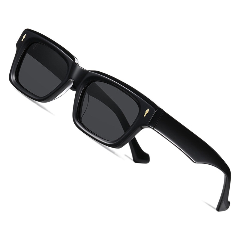 Gafas de montura cuadrada clásicas europeas y americanas S32108 Gafas de sol para conducir Gafas de sol polarizadas de hoja hecha a mano de ácido acético de moda