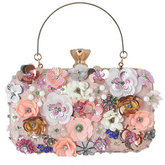Cross-border new flower dinner bag European and American fashion women's handbag clutch bag cheongsam dress banquet evening bag