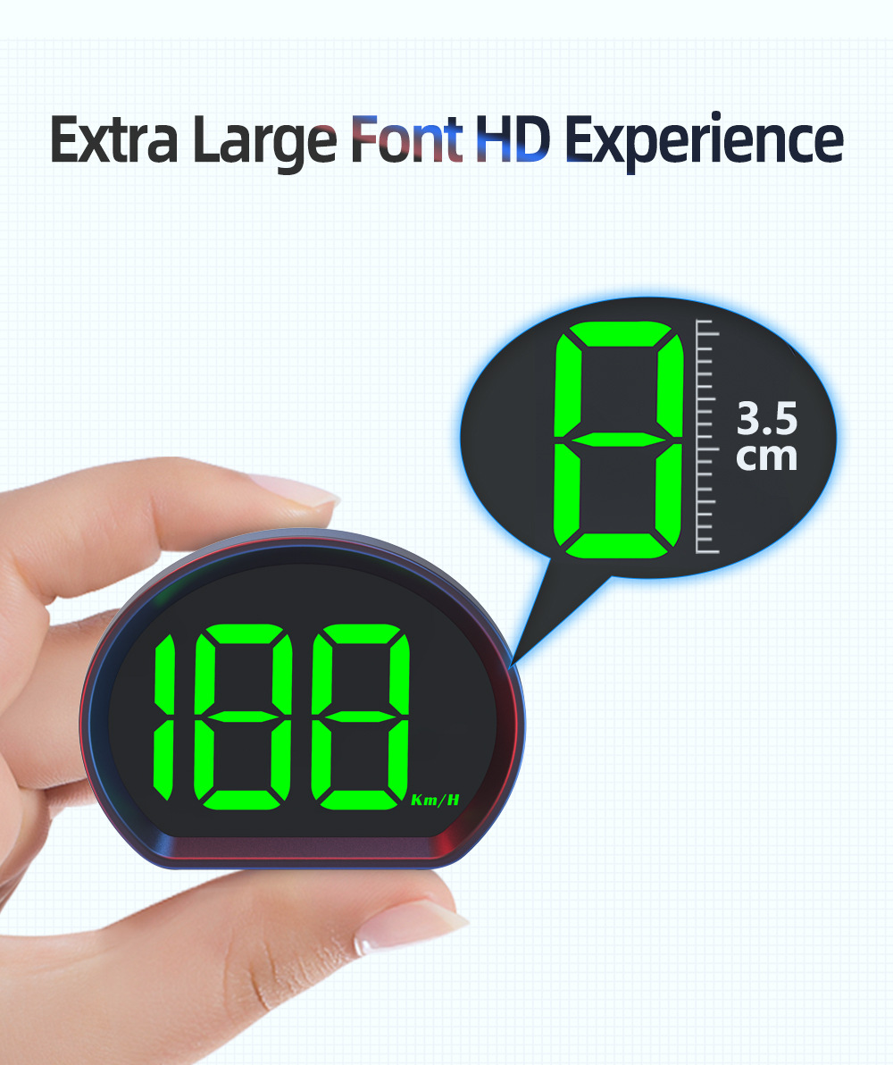 Smart X3 Car HUD Head-Up Display New Energy Instrument GPS Speedometer HUD Code Meter Dual-Mode GPS Beidou