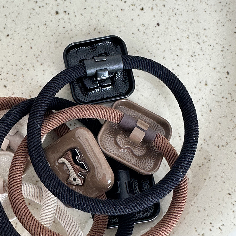 Stile coreano di alta qualità cucciolo di orso quadrato elastico coda di cavallo corda per capelli palla testa corda alta elastico nuovo tutto-fiammifero accessori per capelli_voghion.com