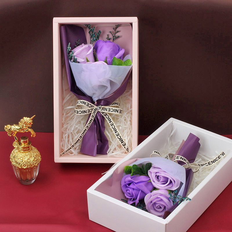 Sanba Festival regalo avanzado hecho a mano ramo para novia Rosa jabón ramo caja de regalo decoración de la boda regalo de mano