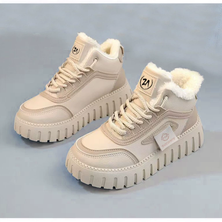 Platform sneakers, high universal, platform sole, sizes 36–41, khaki or black
