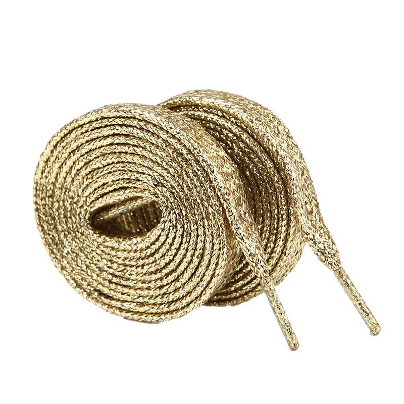 В наличии оптом перламутровые красочные шнурки золотые и серебряные луковые блестки Белый Черный Цвет радуги плоский двойной трансграничный