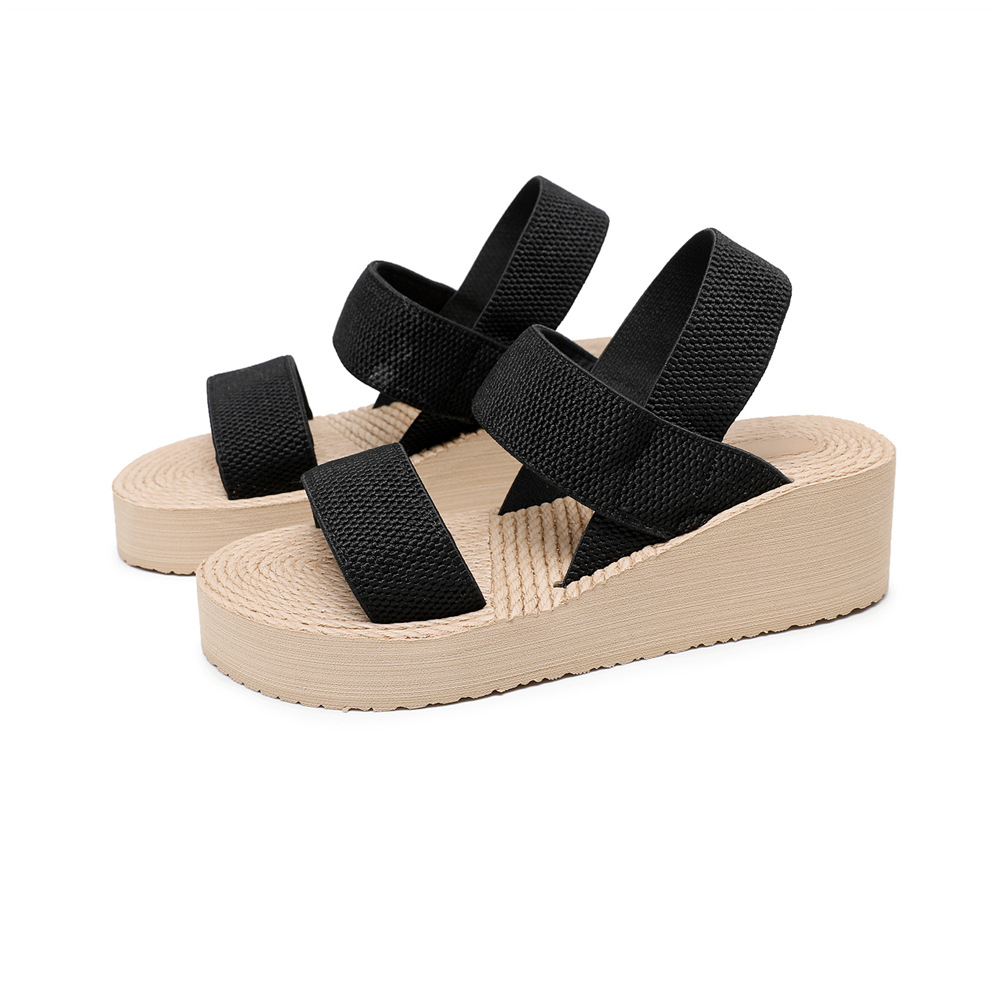 Title 18, Kadın Yeni Moda Çapraz Askılı Trend Kalın Taban...