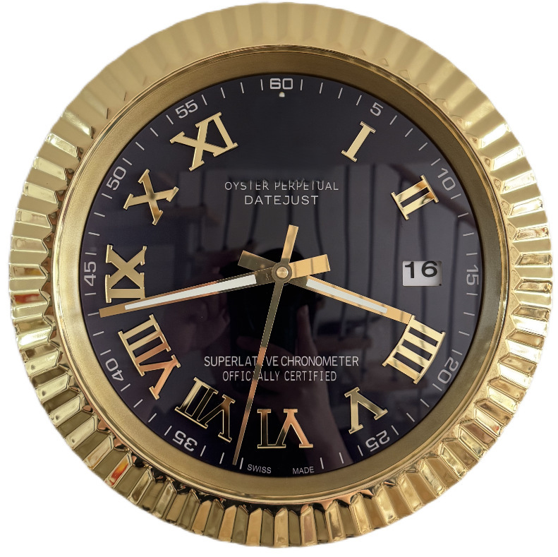 14inch New Model Wall-Mounted Living Room Decorative Metal Luminous Wall Clock, Light Luxury with a High-End Feel, Hot-Selling in Foreign Trade and Cross-Border Sales 14inch New Model Wall-Mounted Living Room Decorative Metal Luminous Wall Clock, Light Luxury with a High-End Feel, Hot-Selling in Foreign Trade and Cross-Border Sales