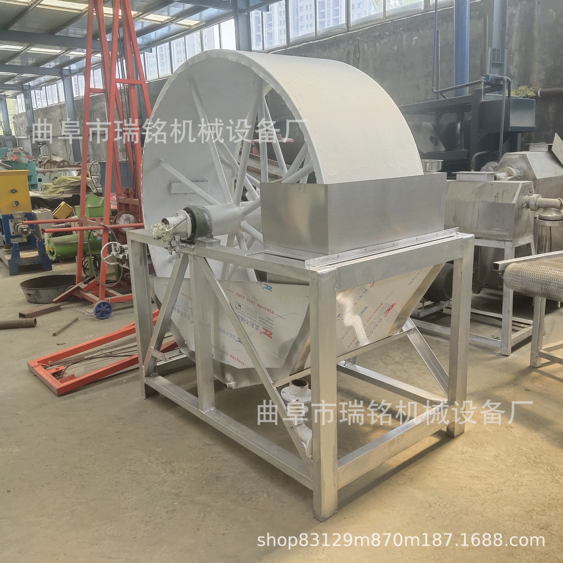 石灰石粉真空圆筒式脱水机TGFF土豆地瓜淀粉提取机甩干机一套设备