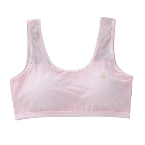 Children's vest summer breathable mesh bra for elementary school students, middle-aged children and girls, chest straps, pure cotton