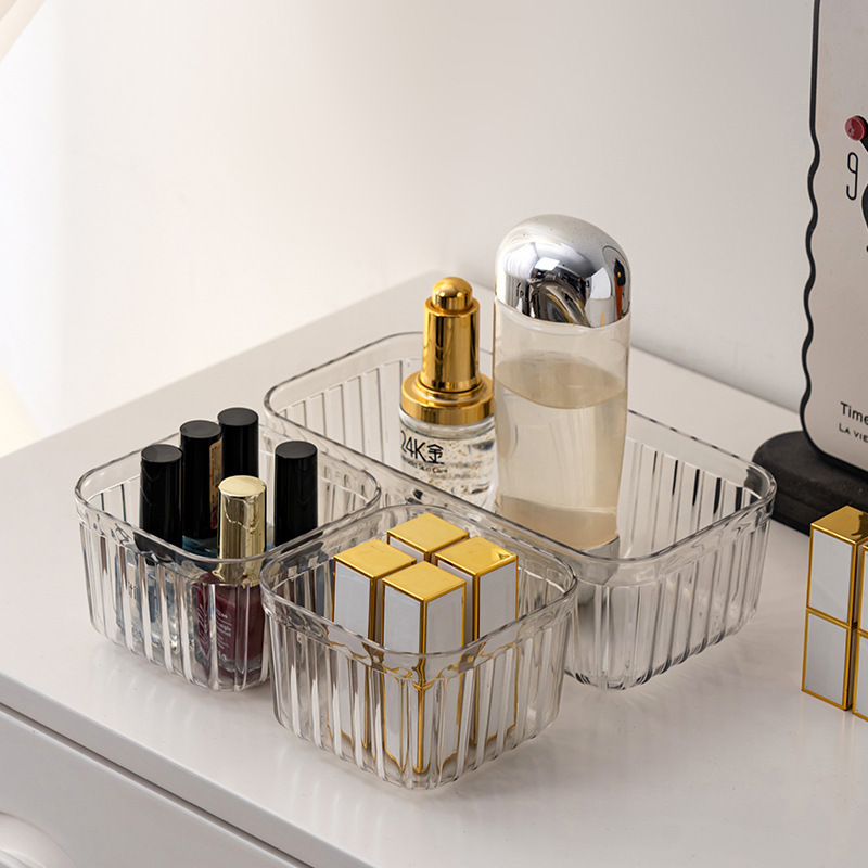 Mirror Cabinet Storage Box with Layered Partitions, Bathroom Cabinet Mirror Back Cosmetic Organizer, Bathroom Vanity Built-In Storage Box