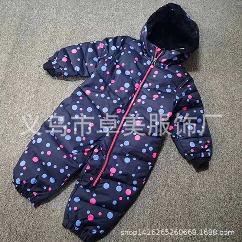 Детский пуховик с рисунком цветов для тепла, европейский стиль