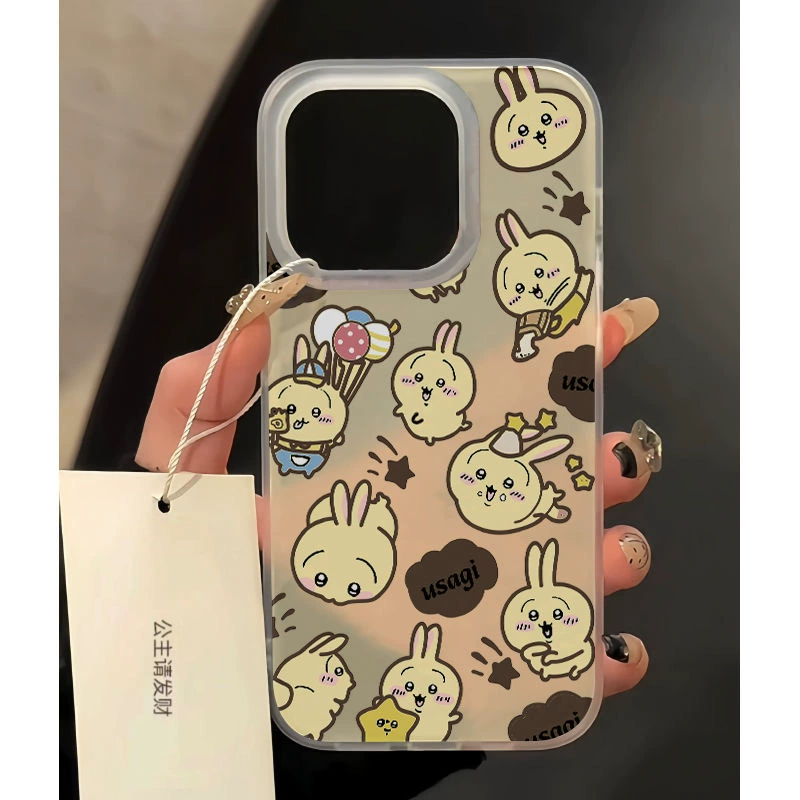 Жёлтый совместимый чехол для iPhone, мультяшный матовый iPhone 14, 15 Pro Max