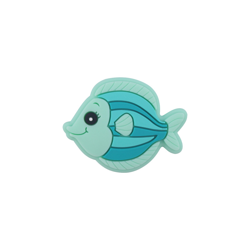 Bebé suministros de dibujos animados animal pescado silicona mordedor creativo DIY bebé molar pezón cadena anti-caída cadena Accesorios