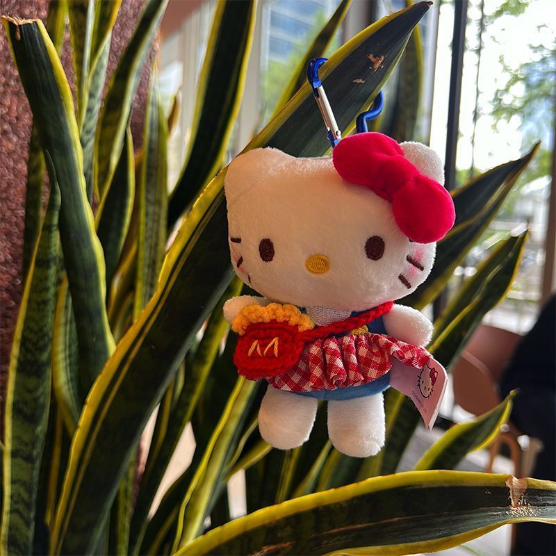 hellokitty小挂件夏日kt毛绒公仔钥匙扣包包玩偶背包挂饰可爱玩偶|undefined