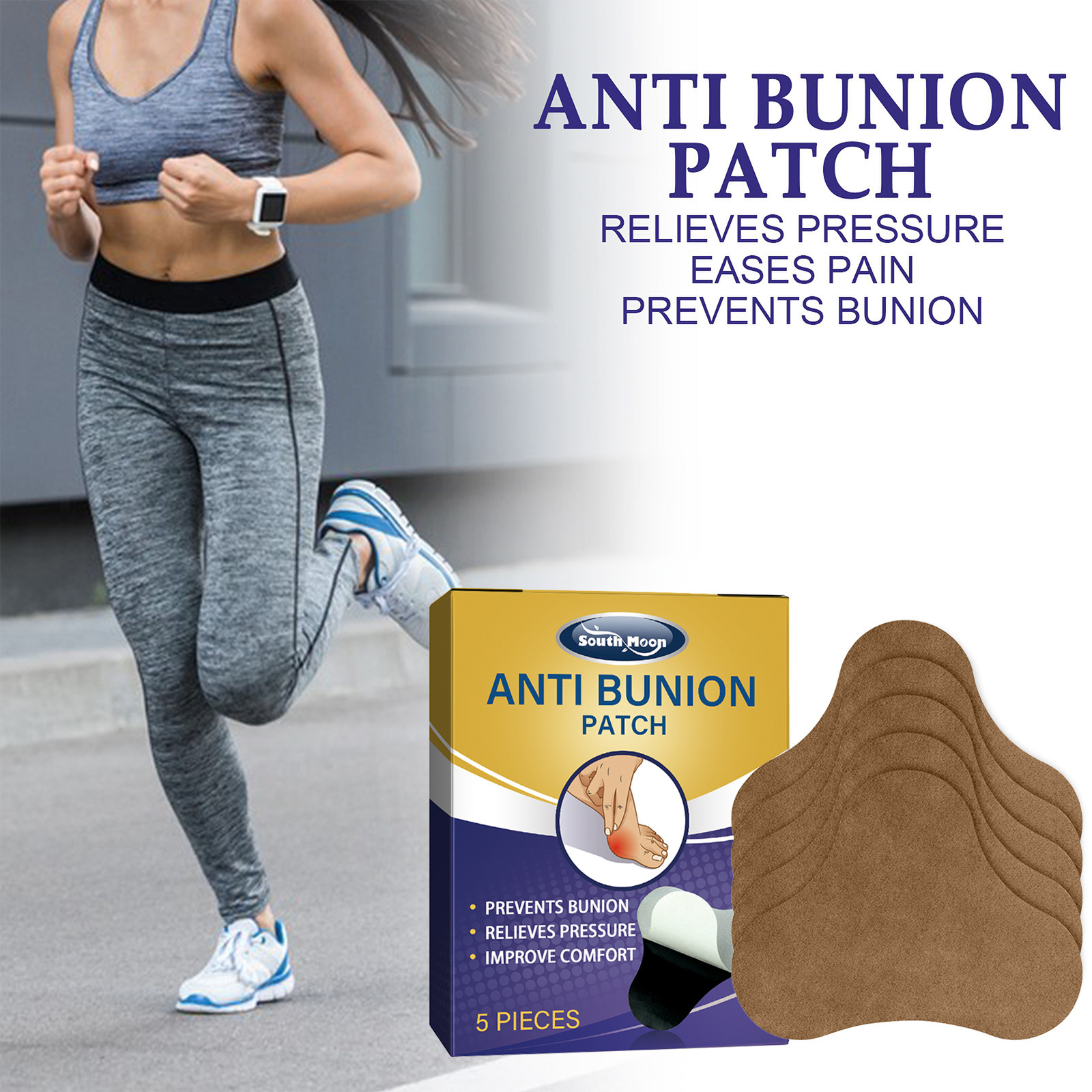South Moon Foot Patches Soft and Comfortable for Daily Use Gentle Cleansing Breathable Foot Thumb Patches