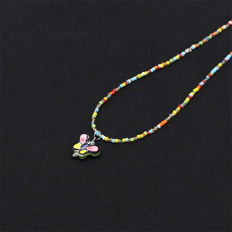 Retro Butterfly Beaded Womenu0027S Pendant Necklace 1 Piece