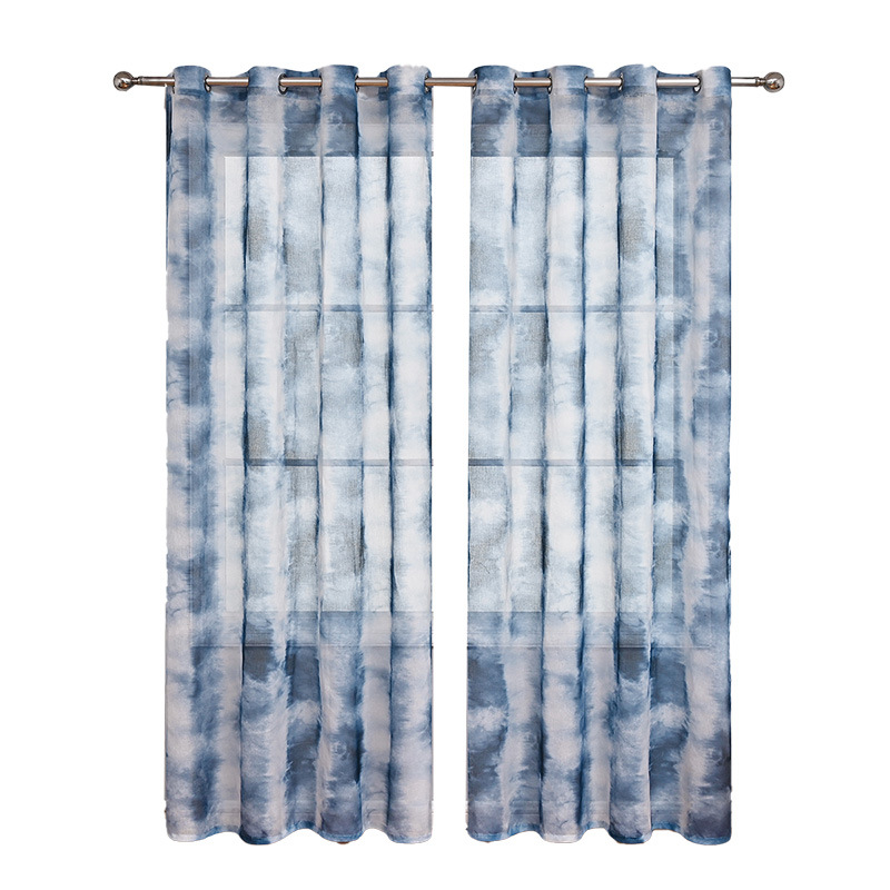 2025 nuevo All Dolly Tie-Dye cortinas a rayas ventana cortinas balcón sala de estar dormitorio protección solar cortinas opacas terminadas