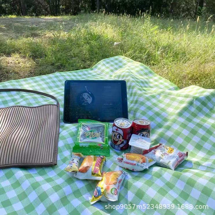 Cojín de picnic grueso de tres capas al aire libre de campamento alojamiento de suelo de campamento de primavera cojín impermeable estofado de paja