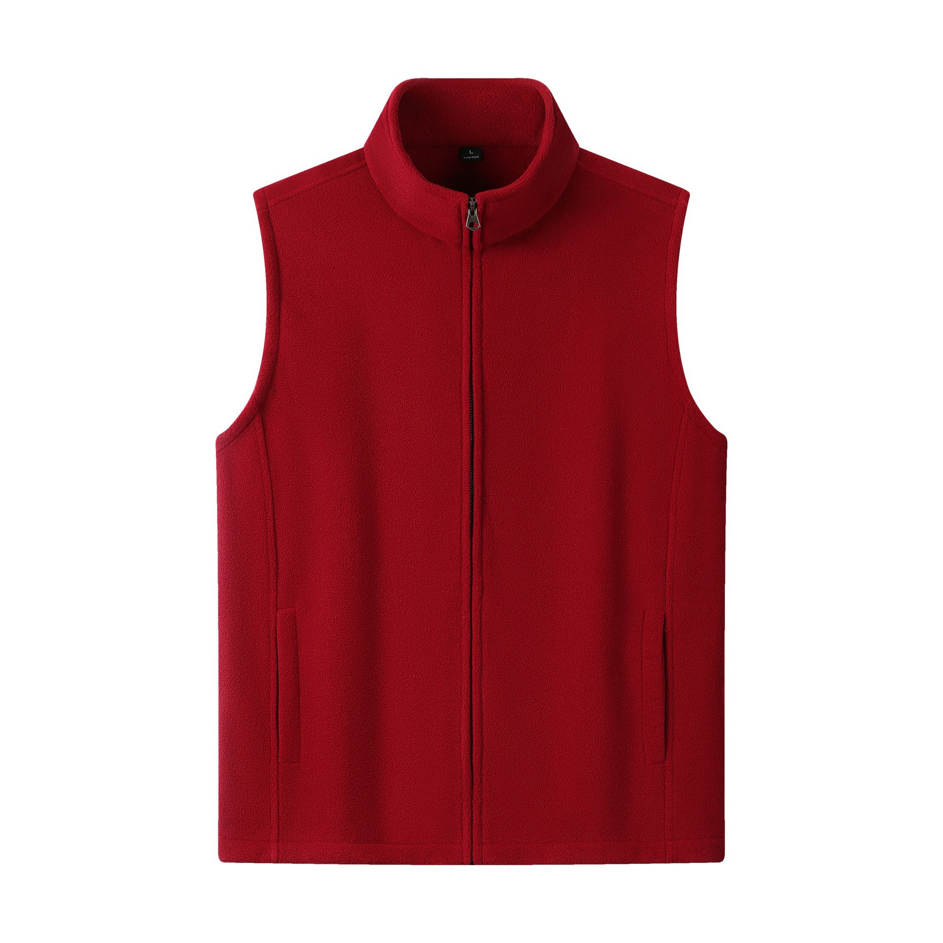 Doble cara agitando chaleco de cuello de terciopelo hombre y mujer invierno cálido y terciopelo grueso cardinera con cremallera chaleco de hombro chaqueta