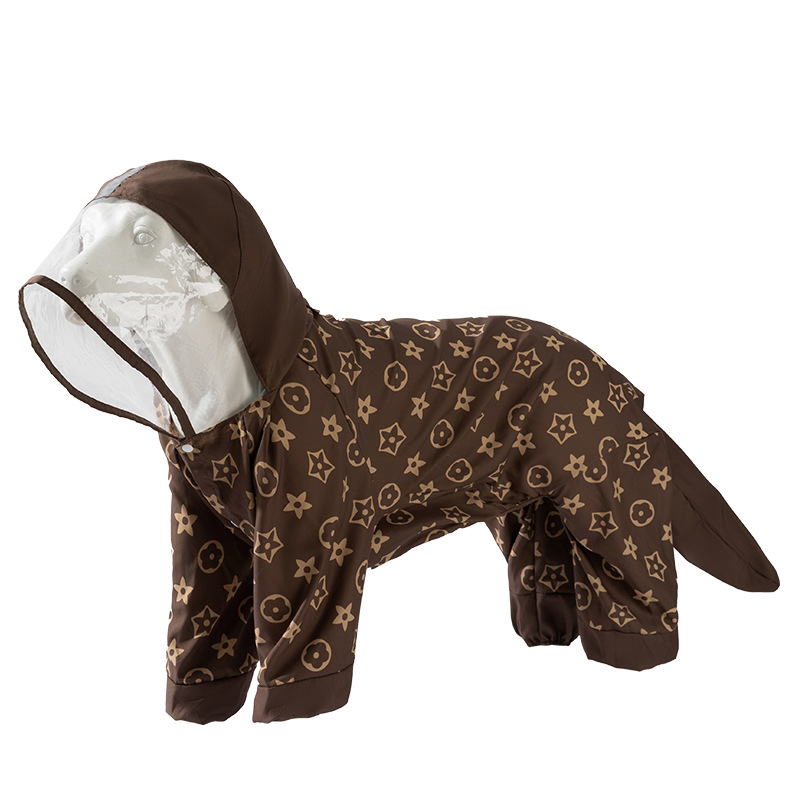 Perro clásico neutral completo impermeable para perros grande grande perro grande golden retriever todo incluido con cola de cinturón impermeable ropa para mascotas