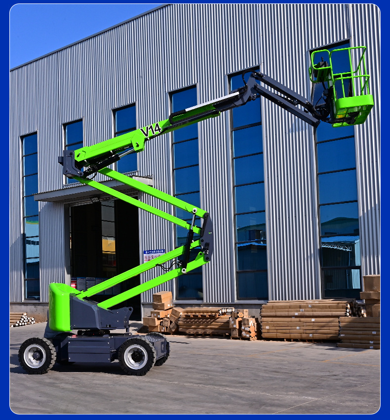 360 ° Rotating Articulated Arm Lift, High-Altitude Work Lift Platform, Articulated Arm Vehicle, Self-Propelled Articulated Arm Lift