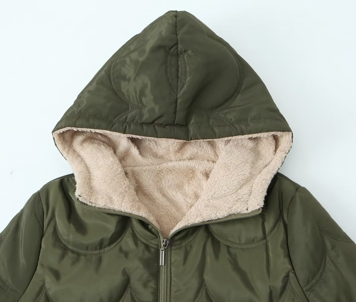 Women's Winter Coat Hooded Velvet Lined Thick Warm Casual Jacket_voghion.com