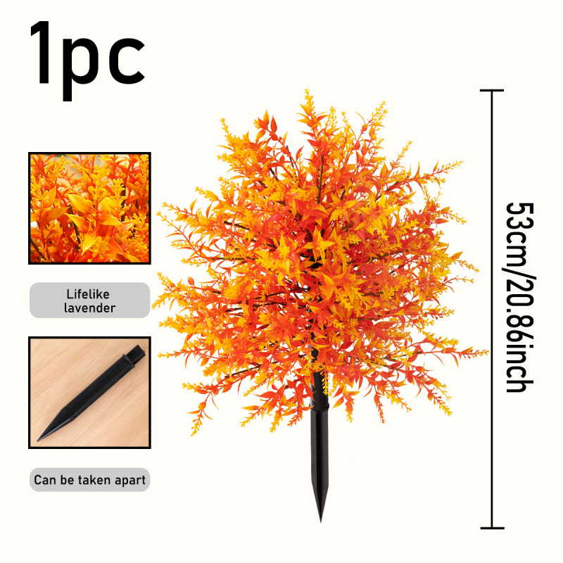 뾰족한 잎 라벤더 꽃다발 - 선셋 레드