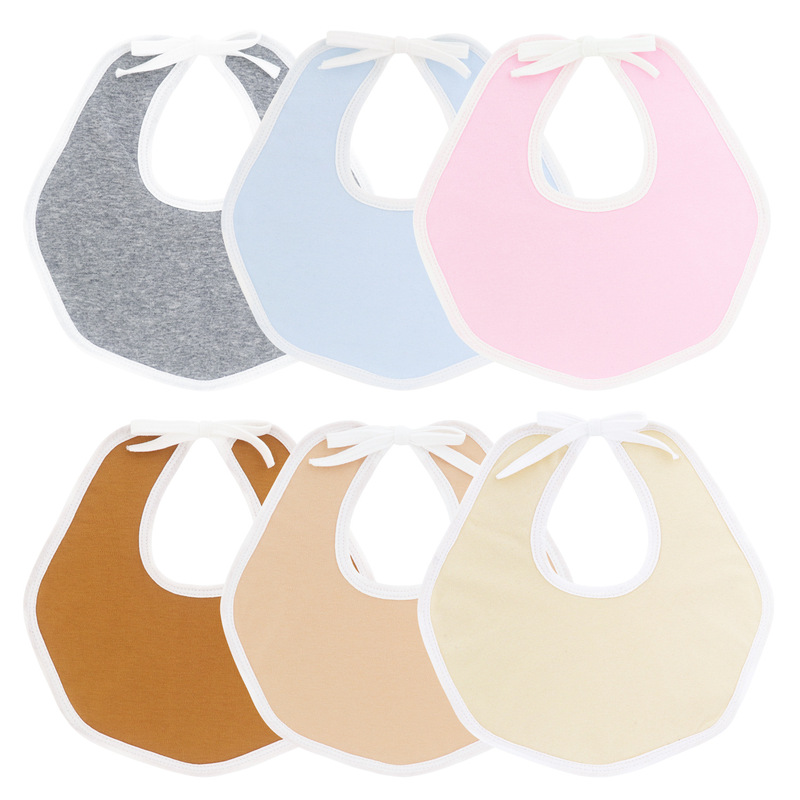 Cross-Border Foreign Trade Children's Saliva Towel Pure Cotton Baby Bib Waterproof Lace-Up Pocket Newborn Baby Bib Bib Wholesale