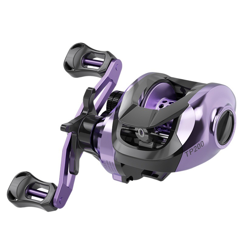 Haodun luya rueda de gota de agua al por mayor 7,2: 1 rueda de pesca con alarma de fuerza de descarga negro rueda de pesca de tiro largo carrete de pesca TP