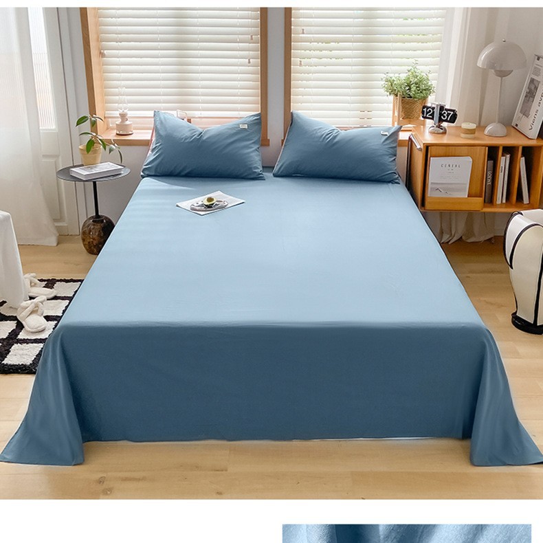 Una sábana de algodón lavado de algodón de una sola pieza de algodón 100 dormitorio de estudiantes edredón individual funda de almohada de tres piezas 3 nuevo estilo