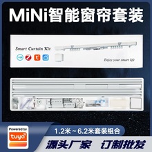 涂鸦方案Mini智能电动窗帘套装隐藏式小型电机遥控开关语音控制