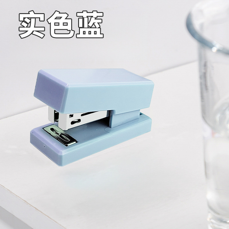Grapadora mini compacta para estudiantes grapadora pequeña para materiales de estudio grapadora transparente portátil grapadora