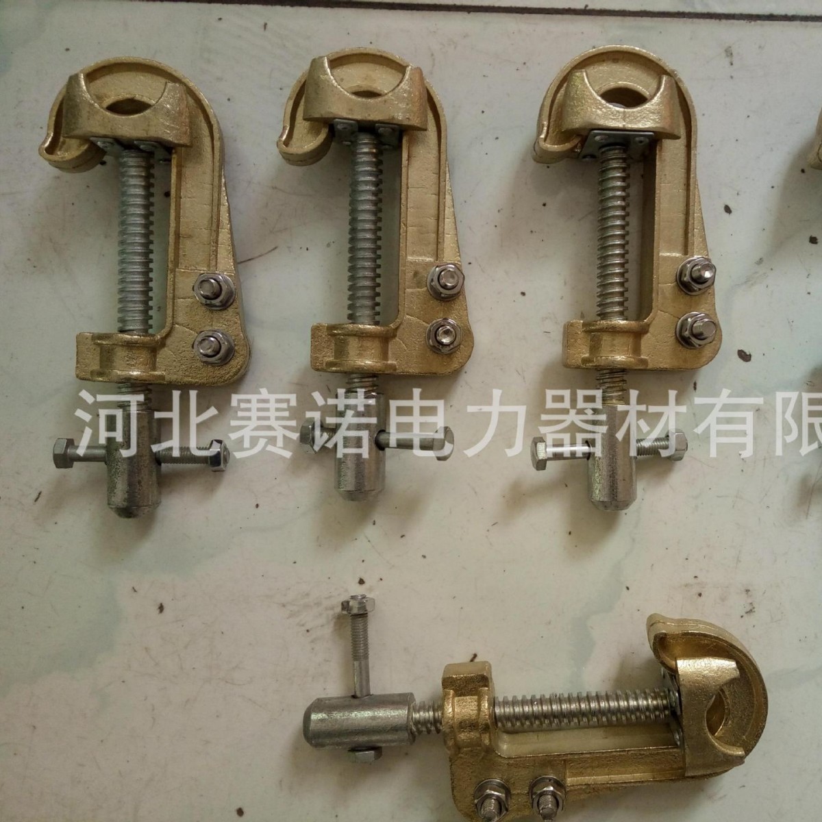 铜夹 接地铜线夹 高压变电站用接地螺旋式铜卡子赛诺电力产品
