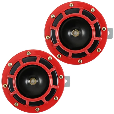 Direct from the manufacturer: 12V multi-color covered high-power cone-shaped horn for car and motorcycle modification (Car horn/tweeter) - red