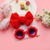 Children's sunglasses with bow, cartoon set, toy, glasses, headband, new collection