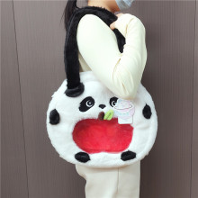 鼻涕熊可爱苹安熊猫痛包毛绒玩具熊猫手提包呆萌公仔送礼物单肩包