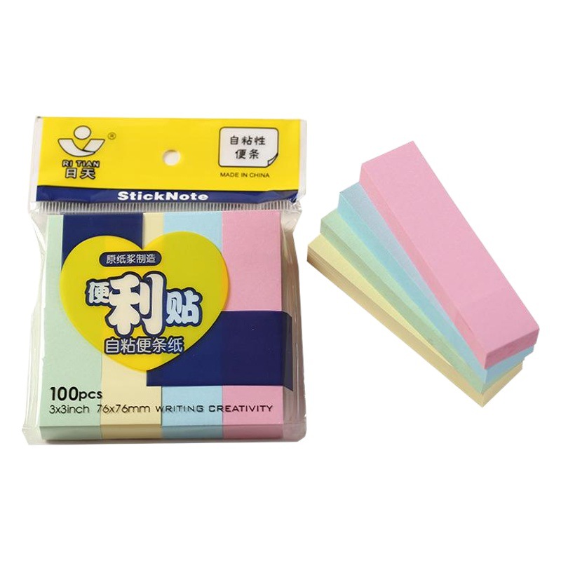 Papelería creativa, notas adhesivas, pestañas de índice coloridas para estudiantes, blocs de notas, blocs de mensajes, notas adhesivas reutilizables al por mayor.