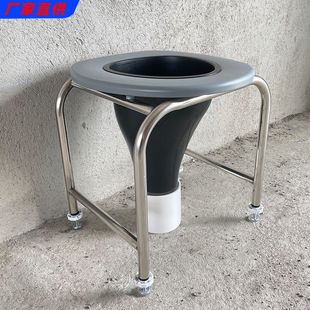Temporary Toilet for Renovation Workers, Adjustable Flushable Squat Toilet Chair for Rental Housing