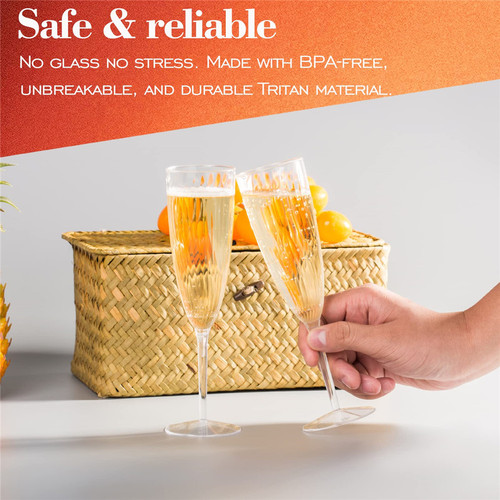 Disposable plastic champagne glass 180ml goblet champagne wine glass PS plastic red wine glass