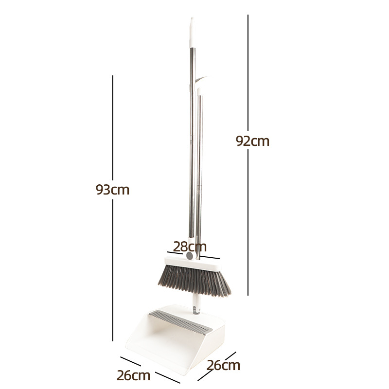 Juego de escoba, escoba doméstica, recogedor, combinación de trapeador, escoba de barrido, cabello antiadherente, afeitado mágico, escoba de pelo suave